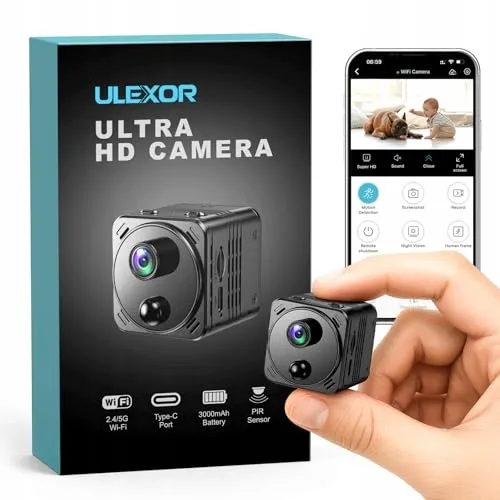 ULEXOR 4K Mini Camera WiFi Binnen PIR Bewegingsdetectie — foto 1
