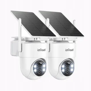 IEGEEK 2K Solar 360° PTZ Camera PIR Kleur Nachtzicht