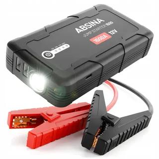 ABSINA Starthulp Powerbank 1500A 12V 6L Benzine 4L Diesel USB Zaklamp
