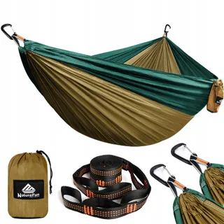 NATUREFUN Lichte Camping Hangmat 300kg 300x200cm Ademend Nylon