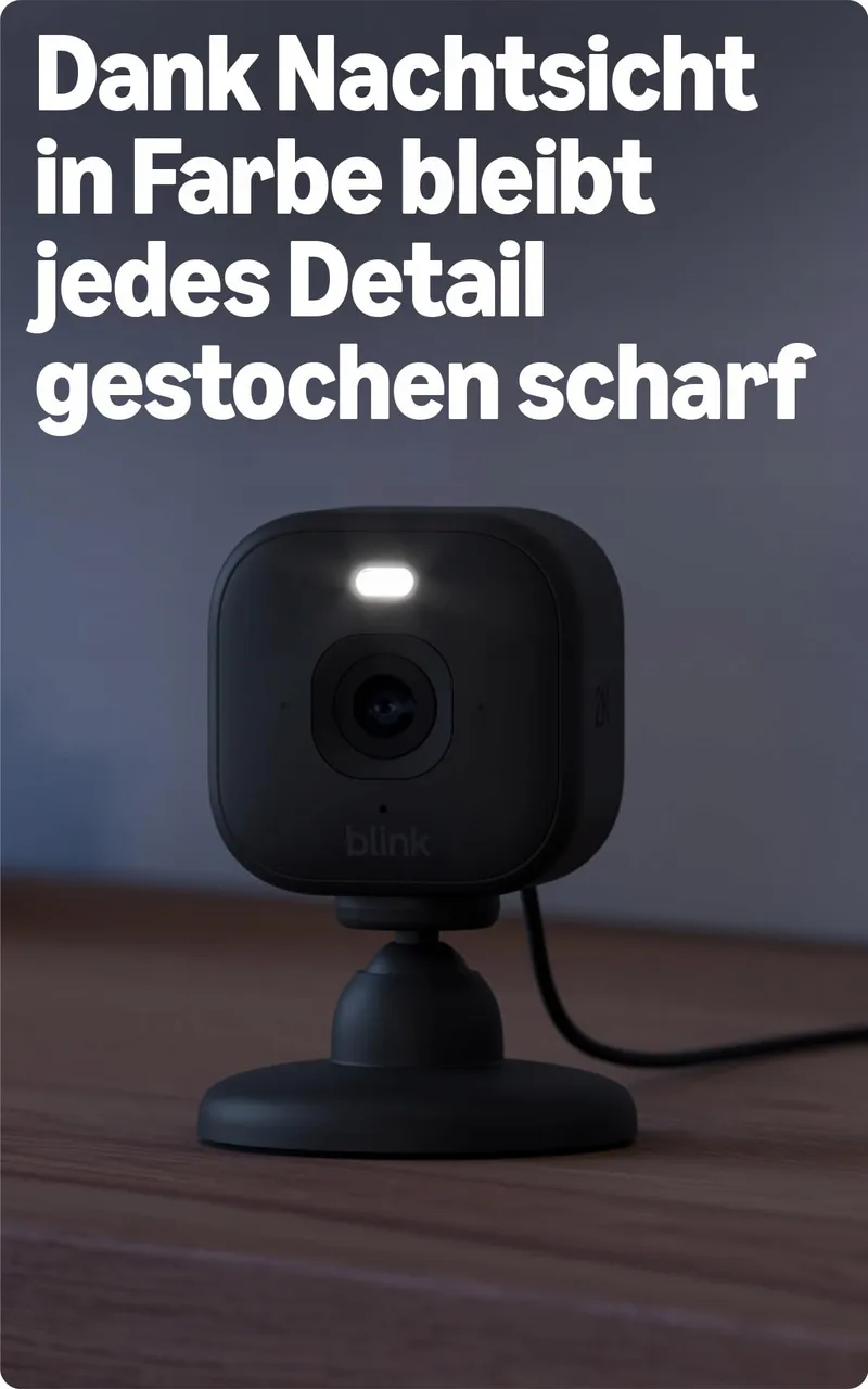 BLINK Mini 2K Camera Set 2 Stuks Zwart Zoom Alexa — foto 3
