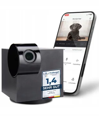 PETTEC Huisdiercamera 360° Full HD App Bewegingsdetectie Nachtzicht