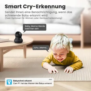 LITOKAM Babyfoon Camera 5MP 360 WiFi Bewegingsdetectie Alexa — miniatuur 6