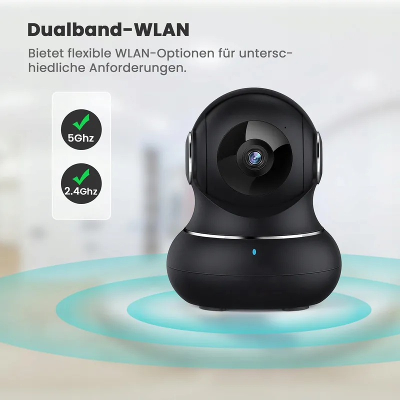 LITOKAM Babyfoon Camera 5MP 360 WiFi Bewegingsdetectie Alexa — foto 3