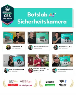 BOTSLAB Buitencamera 4K Solar 32GB 360° UHD Nachtzicht AI Tracking — miniatuur 7