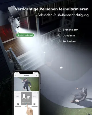 YESYAMO Set 2 Buitencamera's 2K Solar WiFi 24GHz PTZ 360° — miniatuur 7