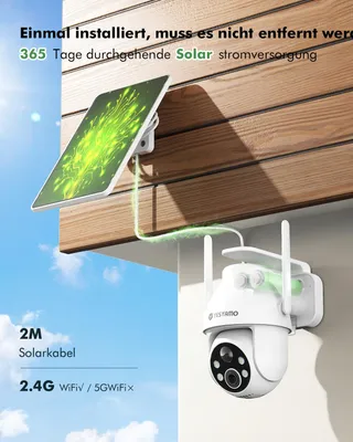 YESYAMO Set 2 Buitencamera's 2K Solar WiFi 24GHz PTZ 360° — miniatuur 3