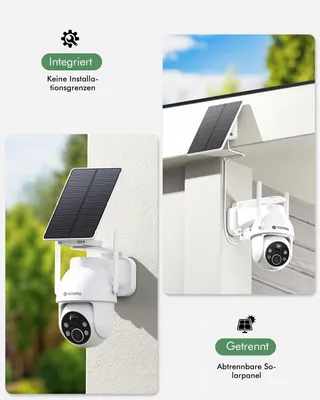 YESYAMO Set 2 Buitencamera's 2K Solar WiFi 24GHz PTZ 360° — miniatuur 2