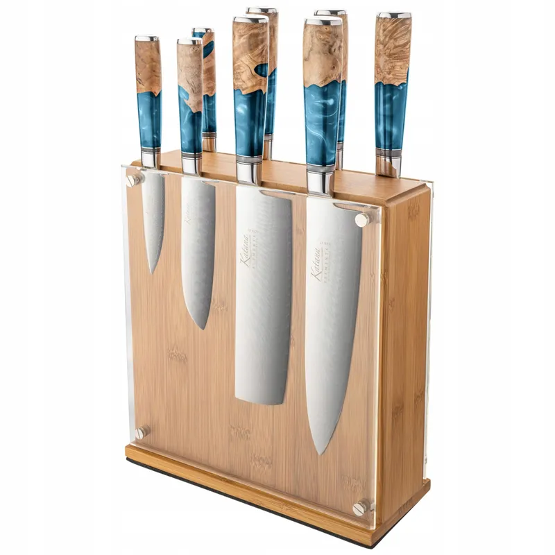 KATANA SAYA Elements Messenset 9-delig Blauw VG10 Damast — foto 1