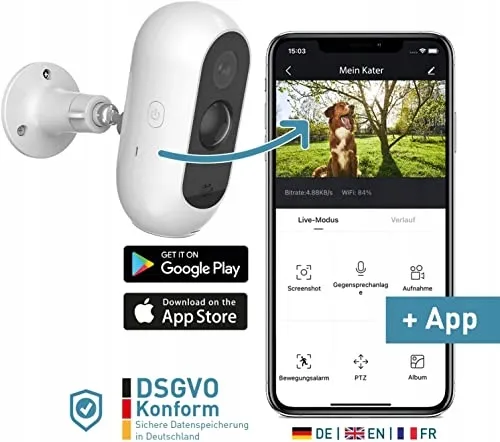 PETTEC Draadloze Huisdiercamera App Honden Katten — foto 3