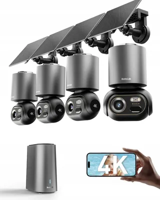 BOTSLAB 4K Solar Buitencamera 32GB 360° WiFi 8MP AI — miniatuur 1