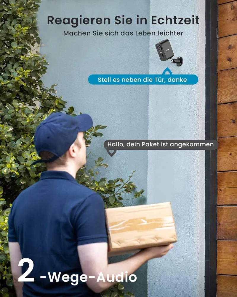 IEGEEK Bewakingscamera Buiten 2K Solar PIR IP65 5200mAh Nachtzicht — foto 8