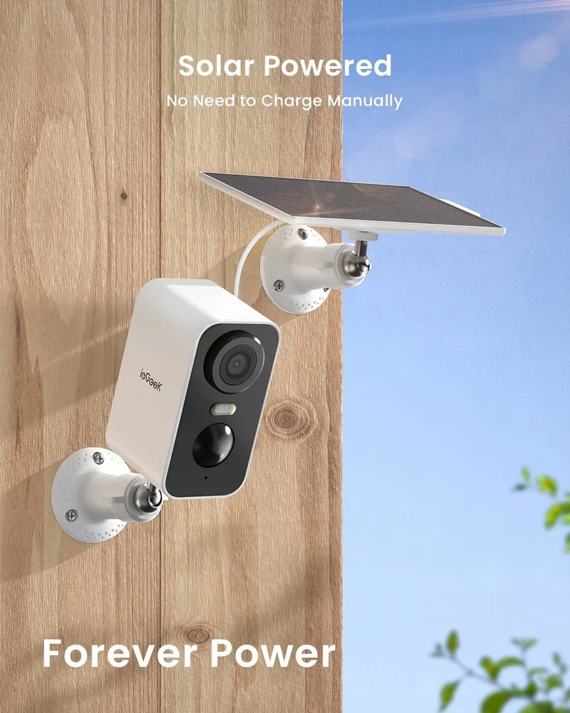 IEGEEK Bewakingscamera Buiten 2K Solar PIR IP65 5200mAh Nachtzicht — foto 5