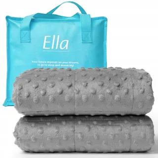 ELLA Verzwaringsdeken Kind 2,4kg 90x120cm Grijs Minky