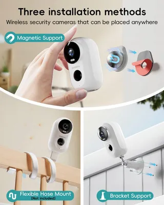 ZUMIMALL Buitencamera 2K Draadloos IP66 PIR Bewegingsdetectie — miniatuur 2