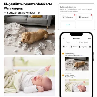 AMOROM Binnencamera 360 2K Alexa WiFi 2,4GHz 2 Stuks — miniatuur 3