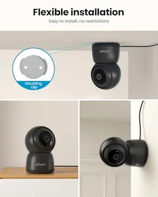 IEGEEK Binnencamera 2K 360° WiFi Bidirectioneel Audio Nachtzicht Alexa — miniatuur 9