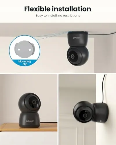 IEGEEK Binnencamera 2K 360° WiFi Bidirectioneel Audio Nachtzicht Alexa — foto 9