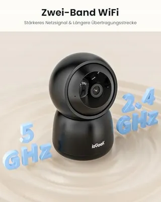 IEGEEK Binnencamera 2K 360° WiFi Bidirectioneel Audio Nachtzicht Alexa — miniatuur 2