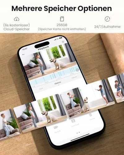 IEGEEK Binnencamera 2K 360° WiFi Bidirectioneel Audio Nachtzicht Alexa — foto 8