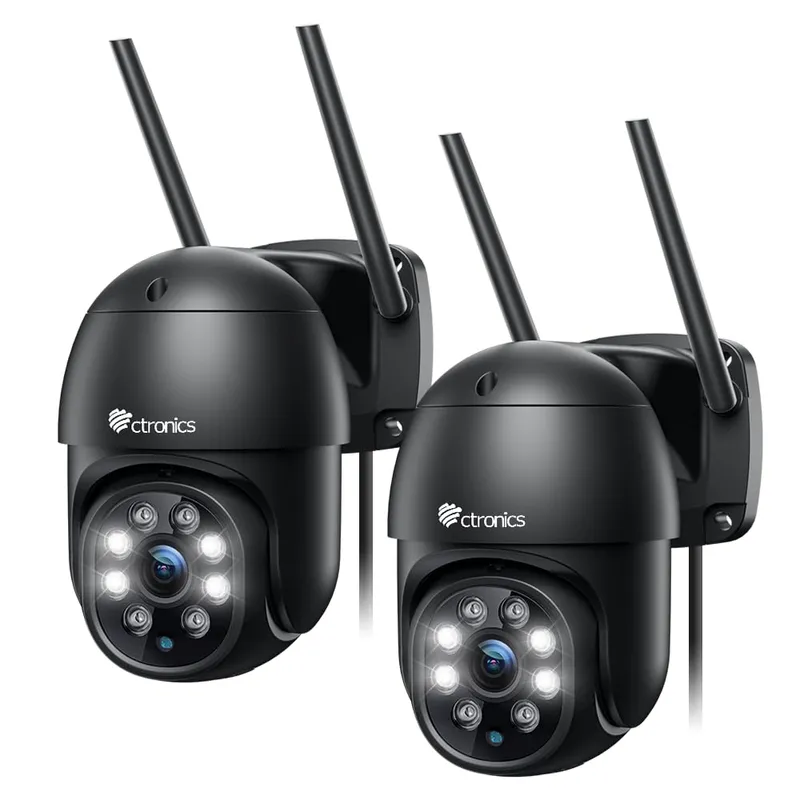 CTRONICS Bewakingscamera Buiten PTZ 2K WiFi Persoonsdetectie Audio — foto 1
