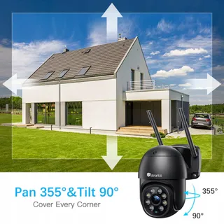 CTRONICS Bewakingscamera Buiten PTZ 2K WiFi Persoonsdetectie Audio — miniatuur 3