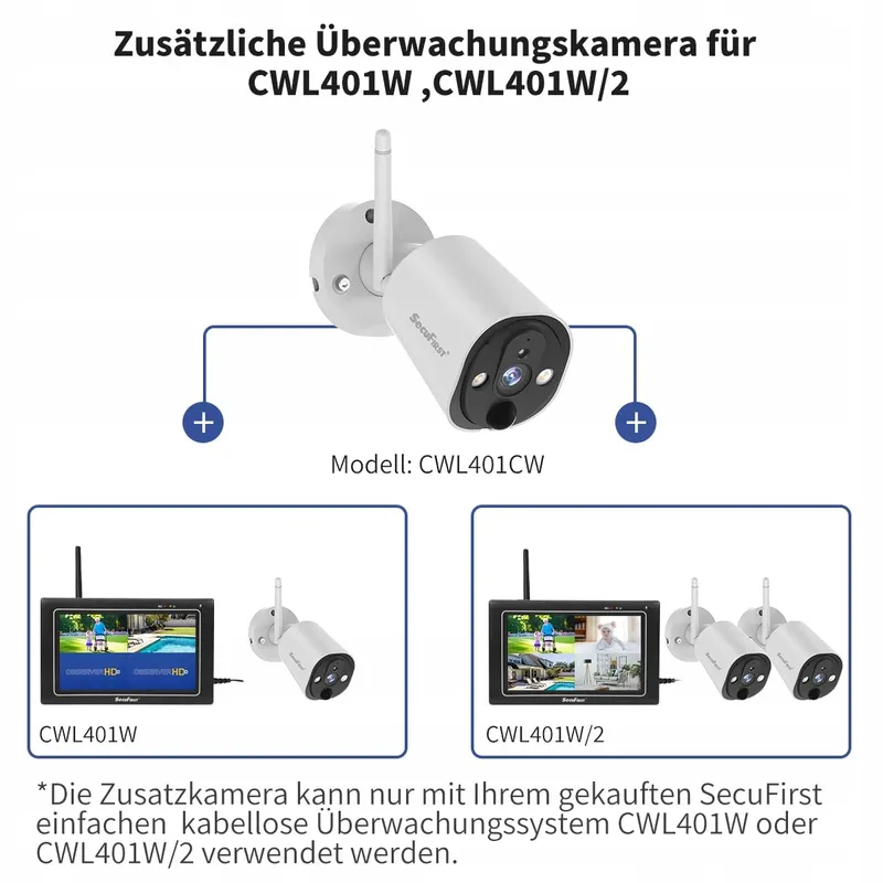 SECUFIRST 2K Extra Camera voor Bewakingsset CWL401W — foto 2