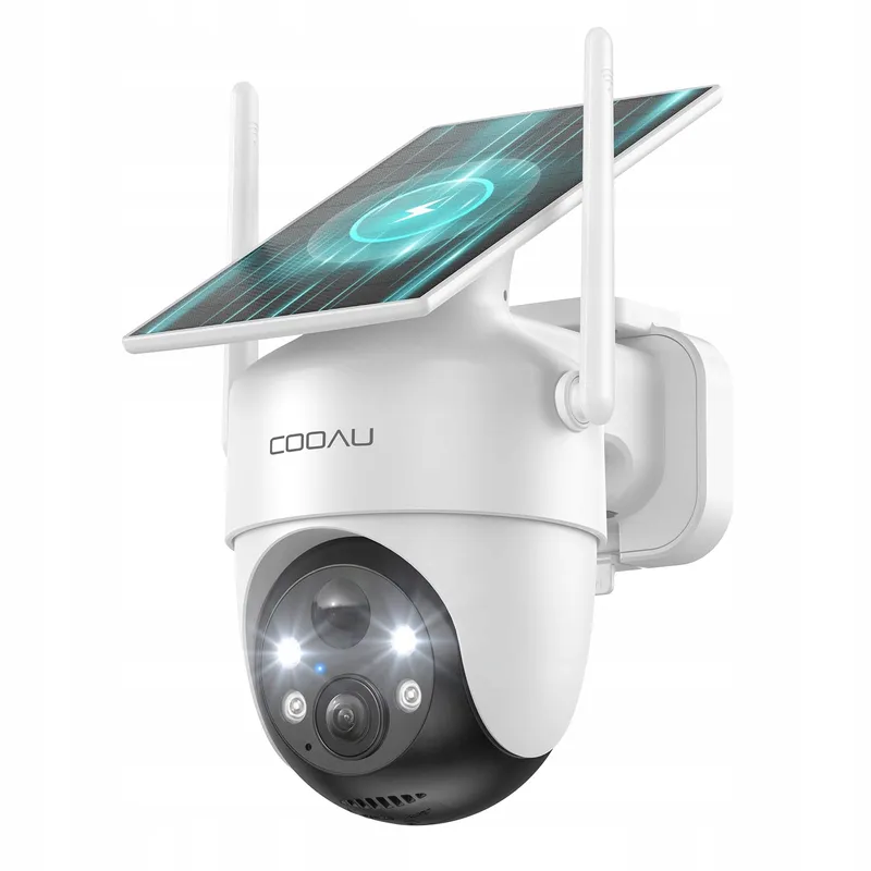COOAU Bewakingscamera Buiten 2K Solar Draadloos 360° Audio Alexa — foto 1