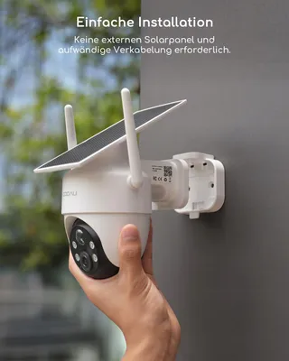 COOAU Bewakingscamera Buiten 2K Solar Draadloos 360° Audio Alexa — miniatuur 3