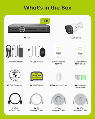 SANNCE PoE Camerasysteem 8CH NVR 4x 2K Waterdicht 1TB — miniatuur 9
