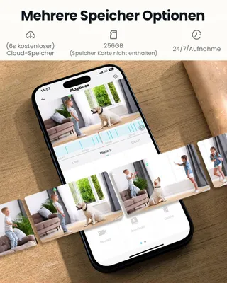 IEGEEK Camera 2K 360 WiFi 2-weg Audio Nachtzicht PIR Alexa — miniatuur 8