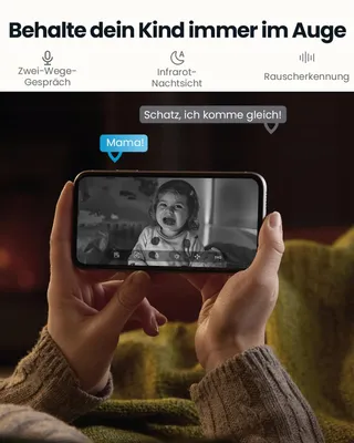 IEGEEK Camera 2K 360 WiFi 2-weg Audio Nachtzicht PIR Alexa — miniatuur 6