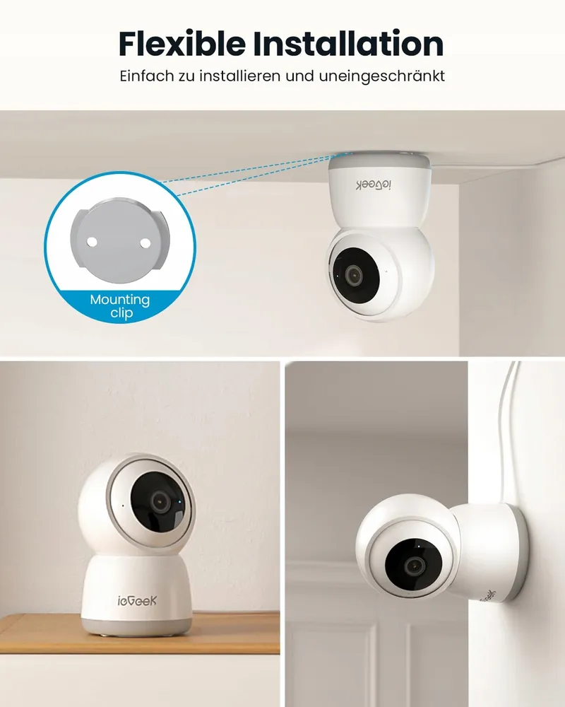 IEGEEK Camera 2K 360 WiFi 2-weg Audio Nachtzicht PIR Alexa — foto 9