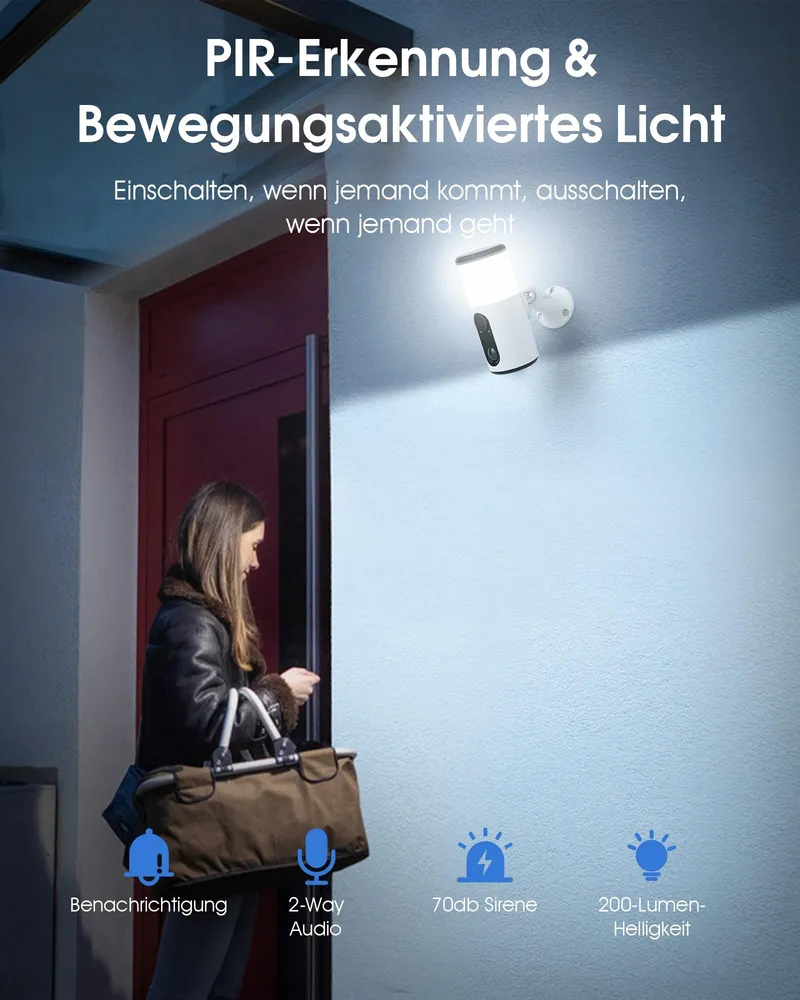 ANRAN Buitencamera 2K 3MP Solar Bewegingssensor 2 Stuks — foto 3