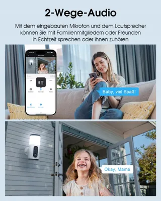 ANRAN Buitencamera 2K 3MP Solar Bewegingssensor 2 Stuks — miniatuur 5