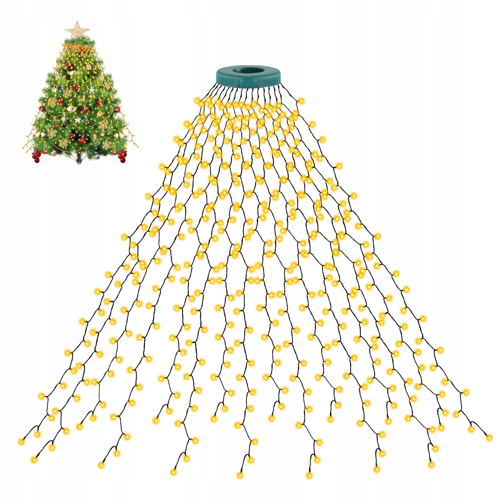 CSHARE Kerstboomverlichting 592 LED 3M 8 Modi IP44 Waterdicht