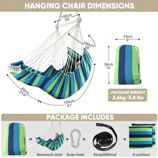 CHIHEE Hangstoel Kussens Katoen Zijzak Comfortabel — miniatuur 3