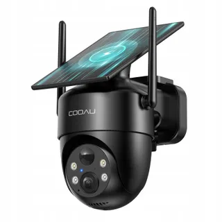 COOAU Buitencamera 2K Solar Draadloos 360 PTZ Audio — miniatuur 1