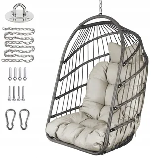 Opvouwbare Rotan Hangstoel Schommel Balkon Terras