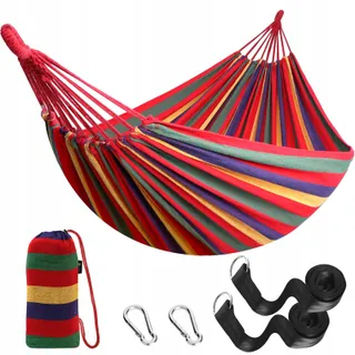 ANYOO Katoenen Hangmat Outdoor Met Riemen Voor Tuin Camping