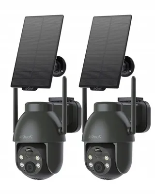 IEGEEK 2K 3MP Solar 360° PTZ Camera PIR IP65 2-Weg Audio