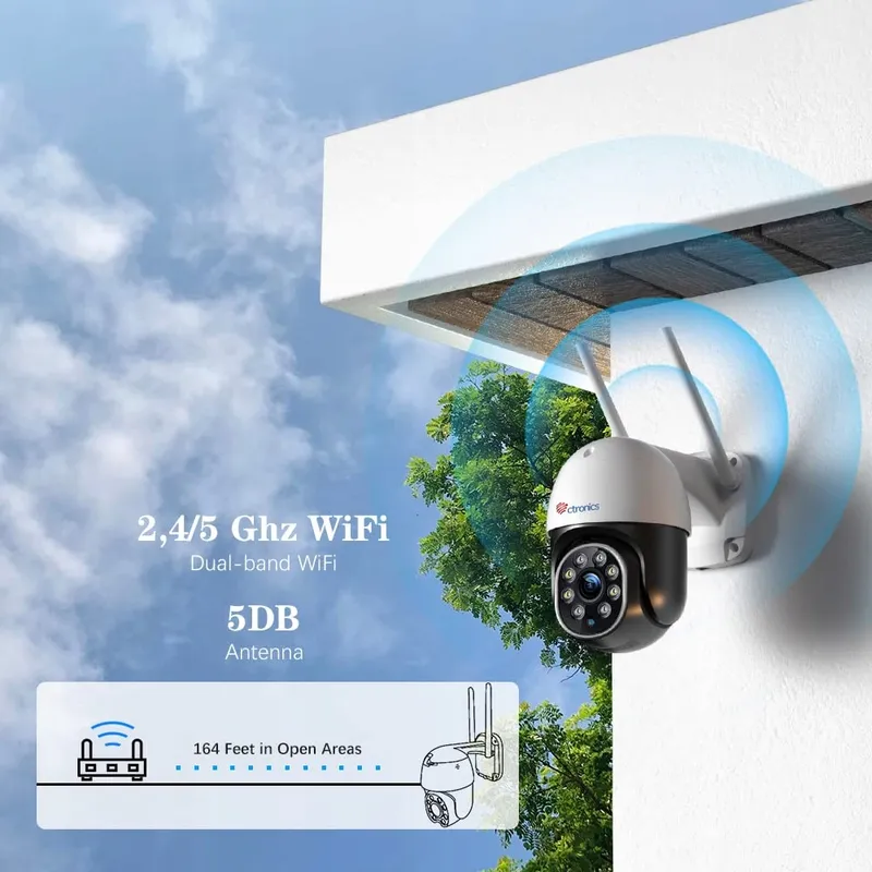 CTRONICS Bewakingscamera 5MP WiFi PTZ IP66 Nachtzicht 20M — foto 4
