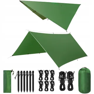 VOSOIR Tarp 3x3M Waterdicht Ultralicht Hangmat Camping Picknick