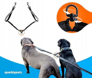 SPARKLYPETS Hardloopriem Hond 2-in-1 Grote Middelgrote Honden — miniatuur 8