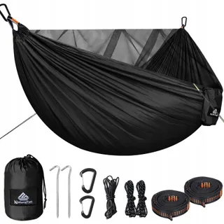 NATUREFUN Camping Hangmat Moskitonet 300kg 290x140cm Nylon