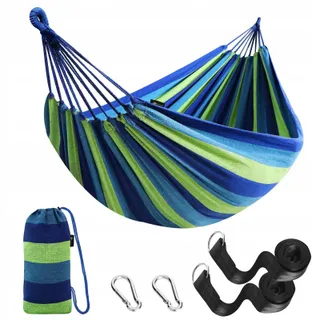 ANYOO Katoenen Hangmat met Riemen Tuin Balkon Camping