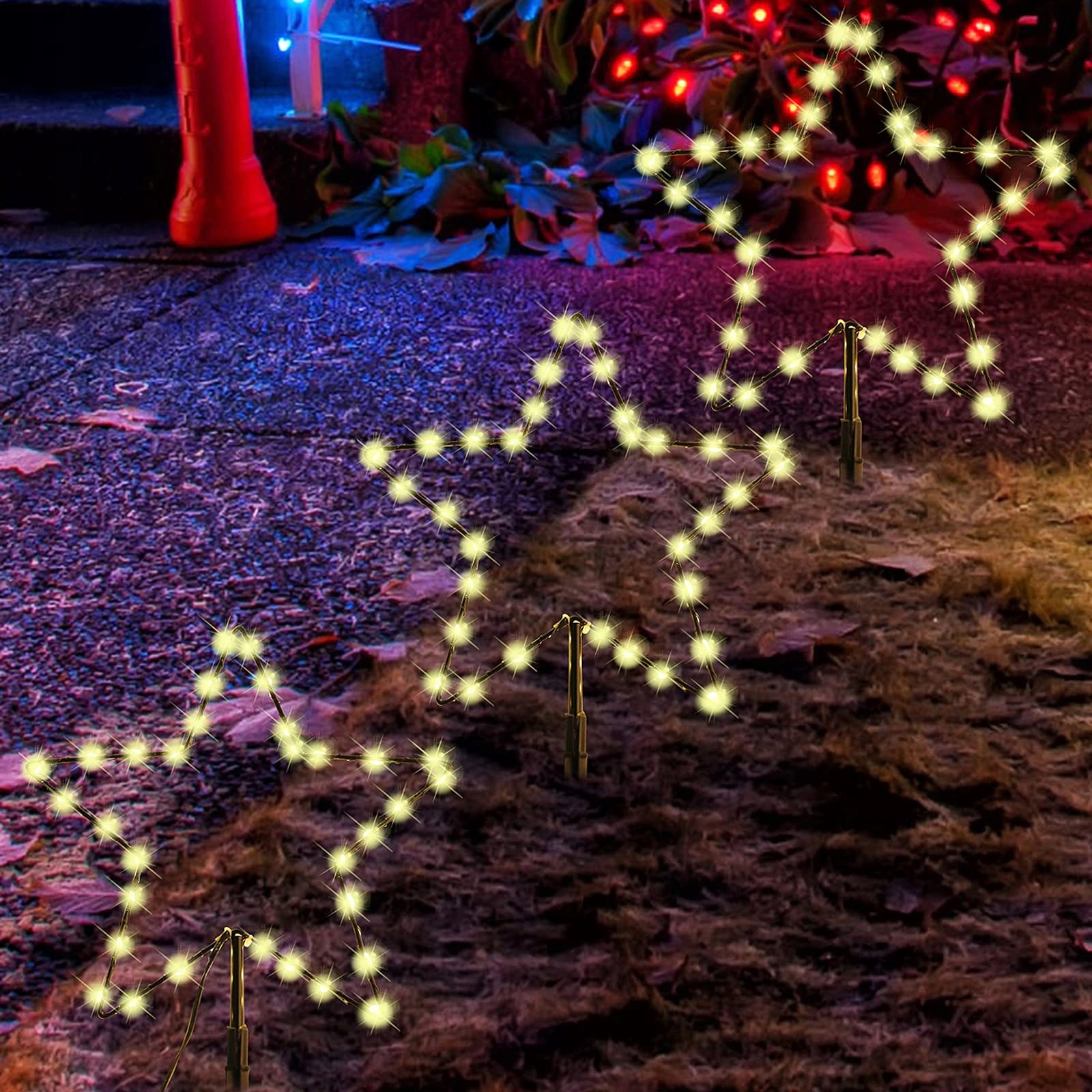 SALCAR Kerstverlichting Sterren Buiten 2m 3 Stuks Warmwit