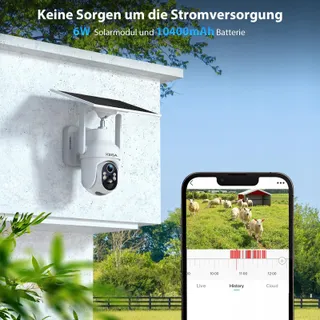 XEGA Bewakingscamera 4G LTE 2K 3MP Solar Draadloos SIM Audio — miniatuur 5