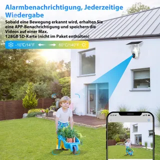 XEGA Bewakingscamera 4G LTE 2K 3MP Solar Draadloos SIM Audio — miniatuur 4