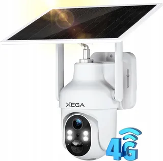 XEGA Bewakingscamera 4G LTE 2K 3MP Solar Draadloos SIM Audio — miniatuur 1